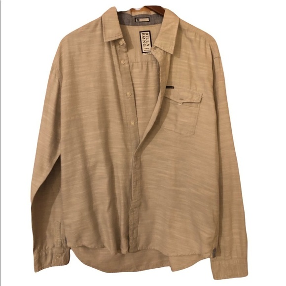 Billabong light gray button down shirt - Picture 1 of 7